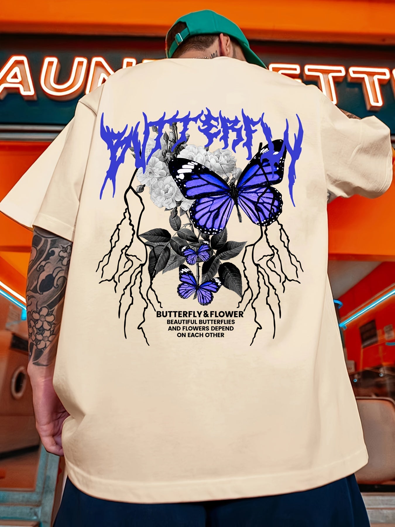 Gothic Butterfly Print T-Shirt