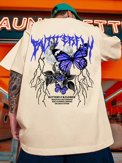 Gothic Butterfly Print T-Shirt