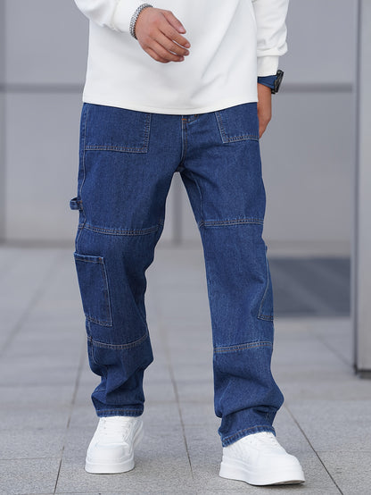 Casual Denim Jeans - Loose Fit