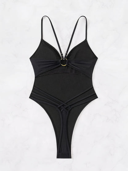 Black One-Piece Swimsuit