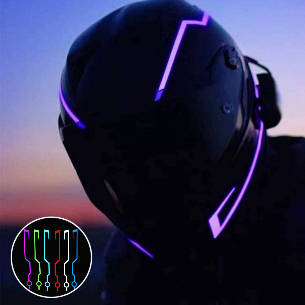 Motorcycle Helmet LED Signal Light Strip Kit