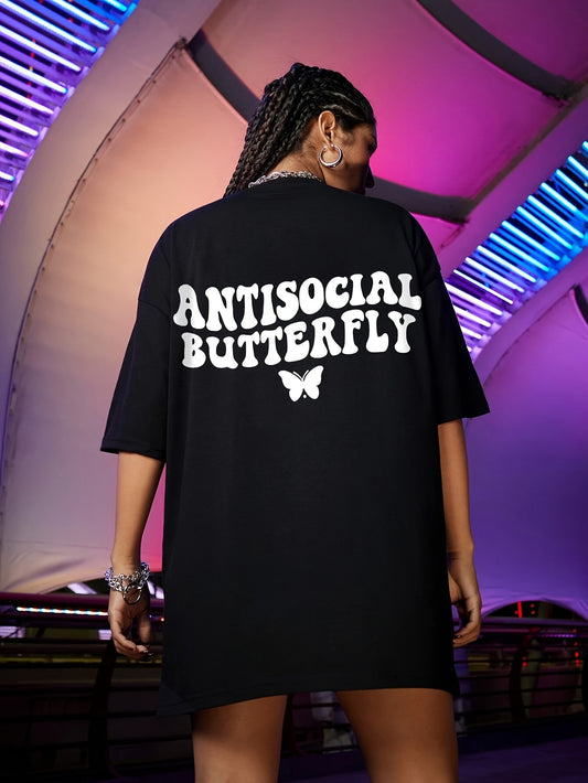 "Anti-Social Butterfly" Graphic Tee