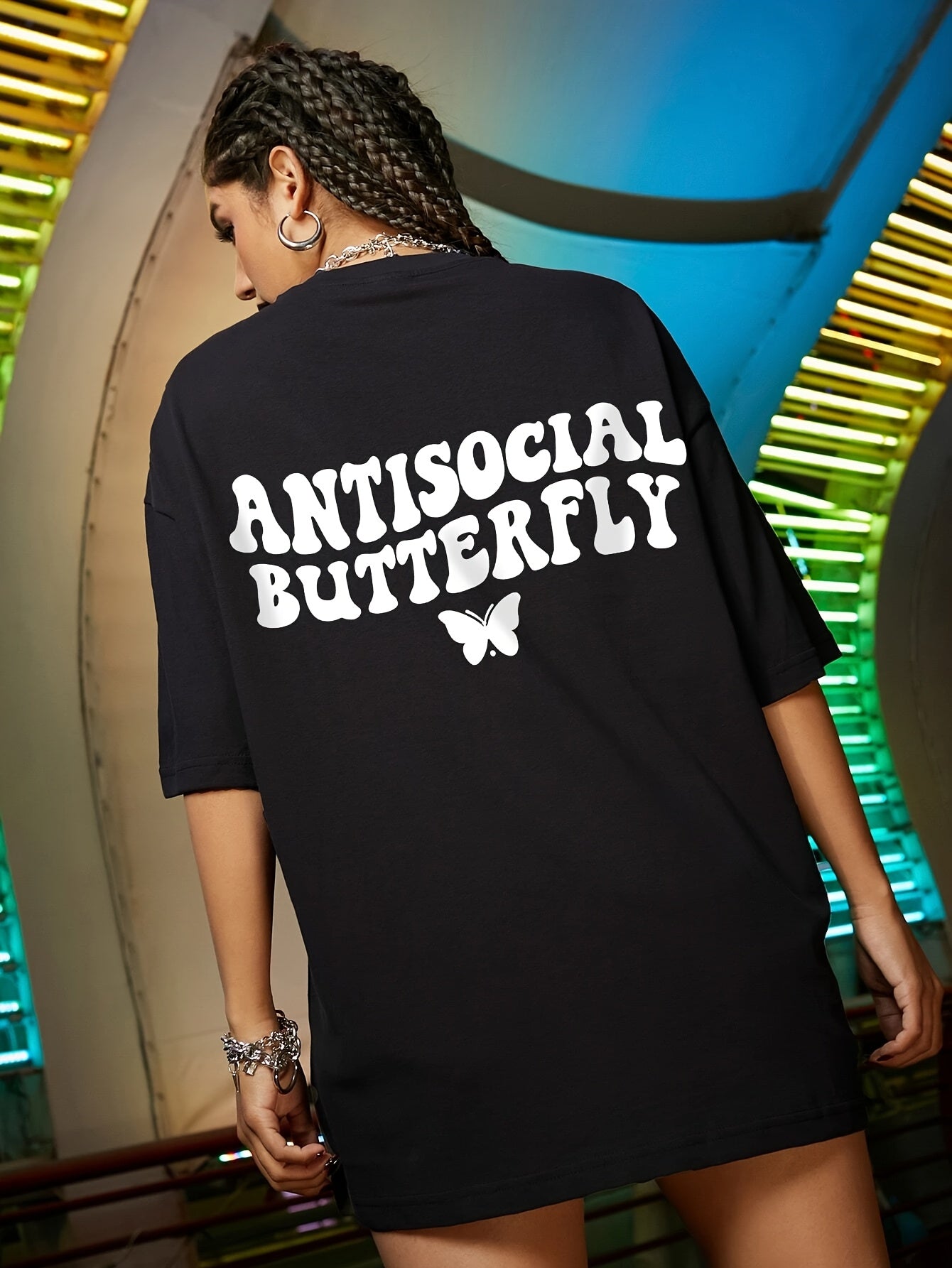 "Anti-Social Butterfly" Graphic Tee