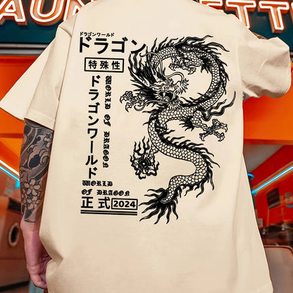 Anime Dragon Print T-Shirt