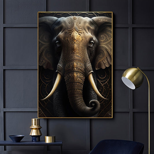 Frameless Abstract Elephant Canvas Print