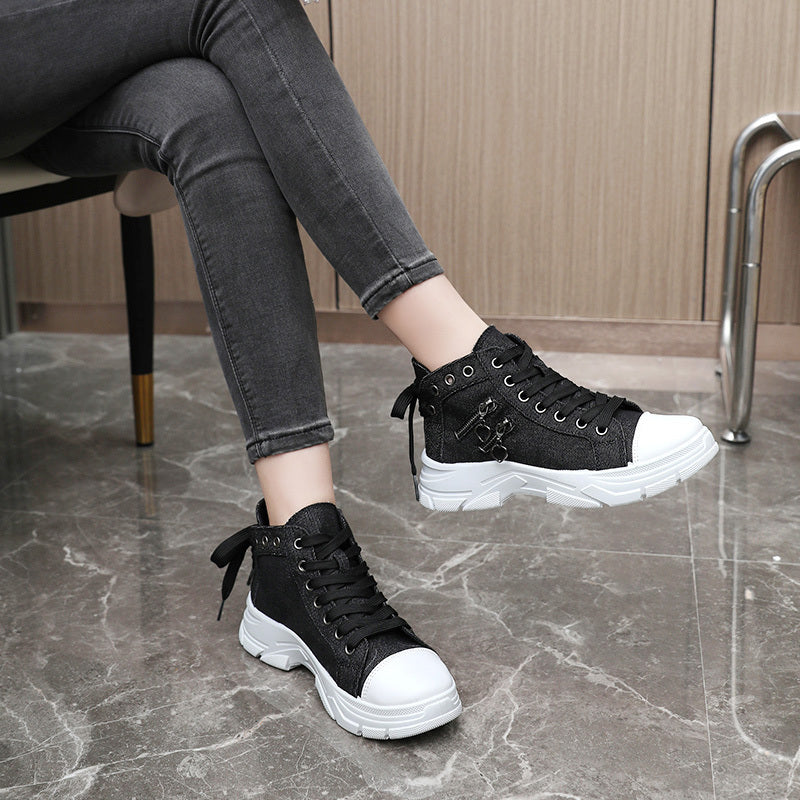 Canvas Platform Sneakers