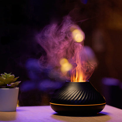 3D RGB Volcano Flame Aroma Diffuser