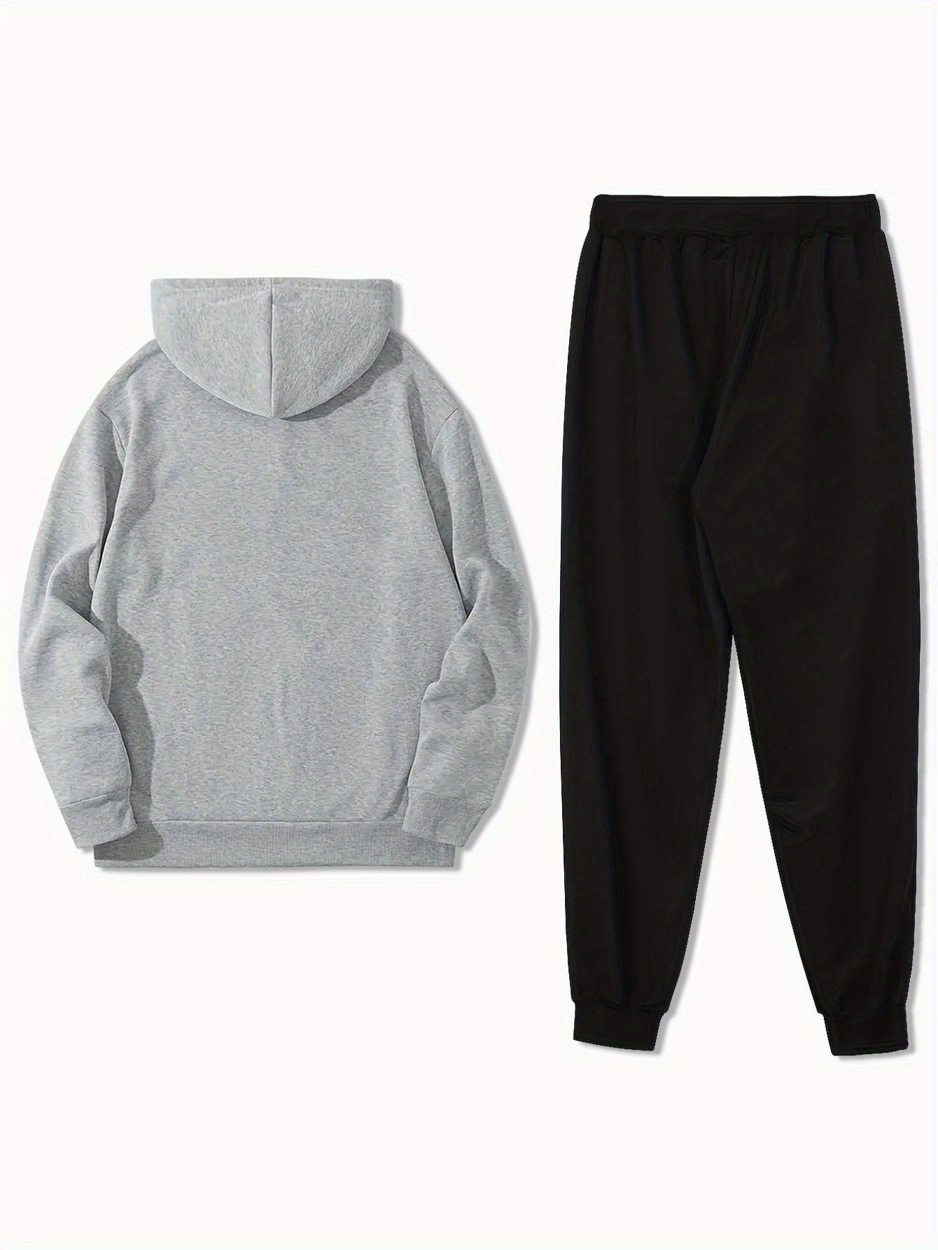 Plus Velvet Hoodie & Drawstring Pants Set