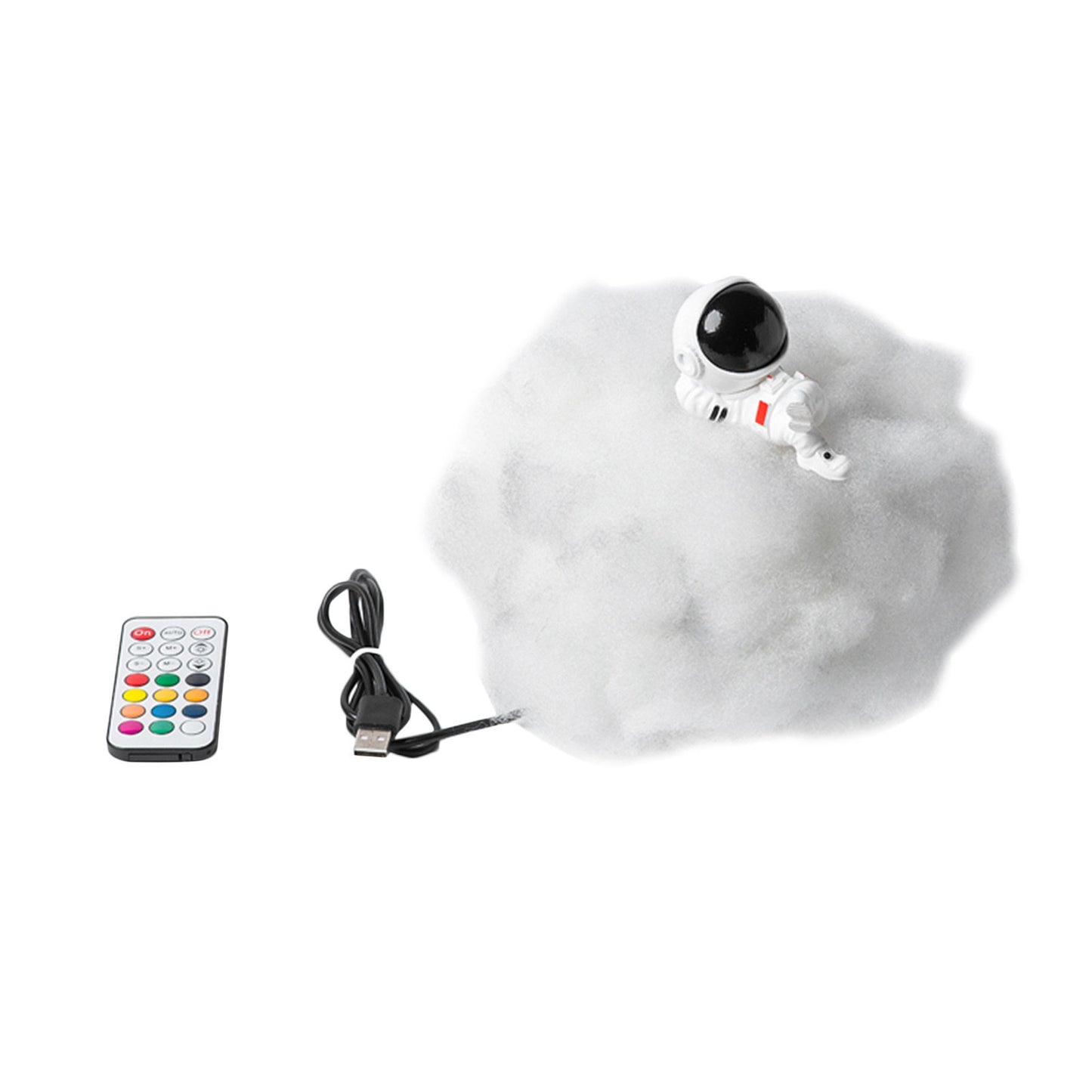 Astronaut Cloud Lamp with Rainbow Effect