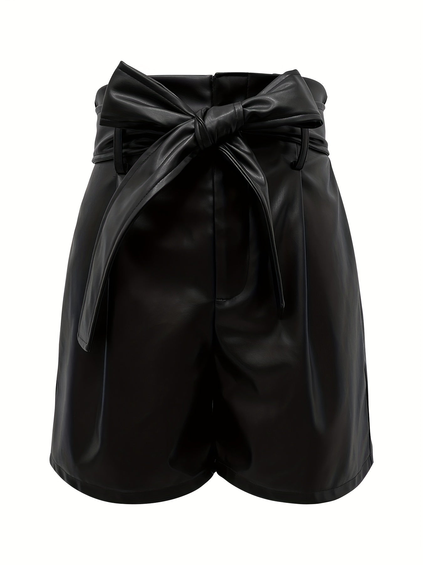 Leather Tie Waist Shorts