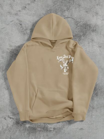 Casual Streetwear Hoodie with Angel Print