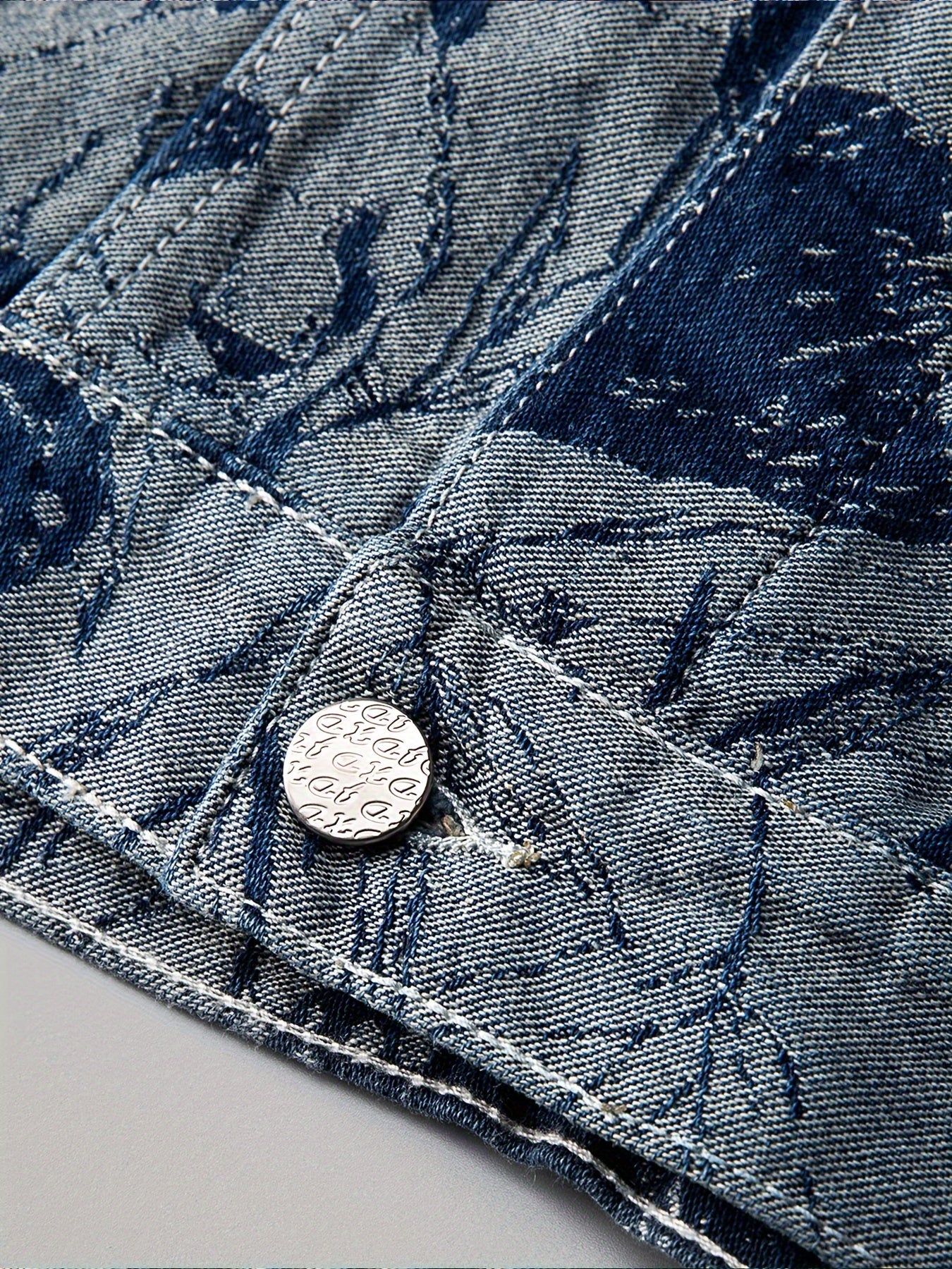 Preppy Style Animal Print Denim Jacket