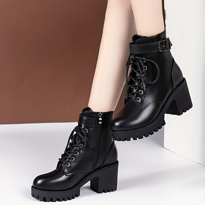 Fashion Chunky Heel Ankle Boots