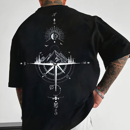 Compass Print T-Shirt