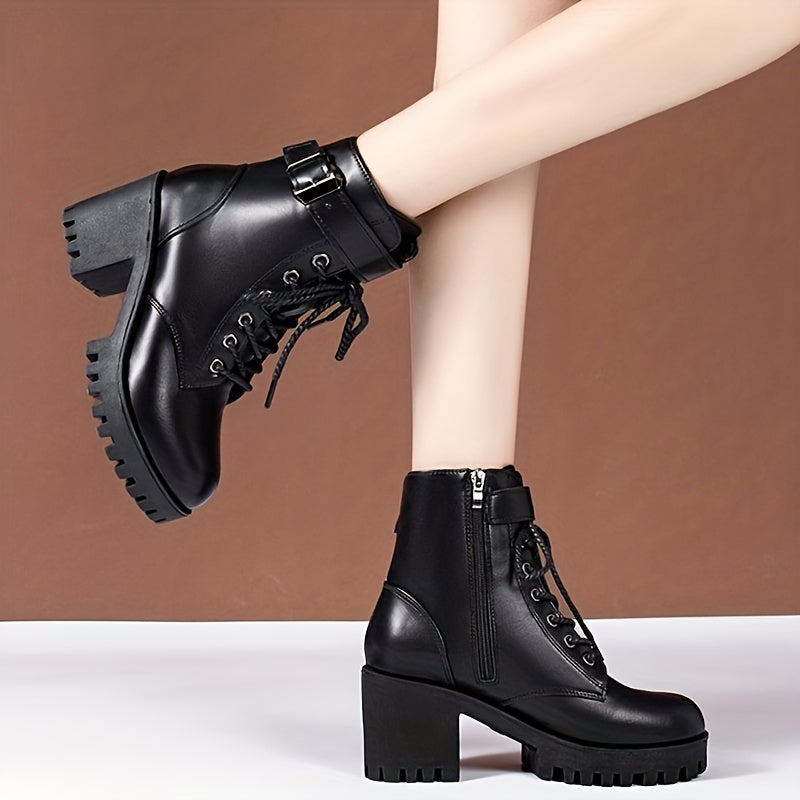 Fashion Chunky Heel Ankle Boots