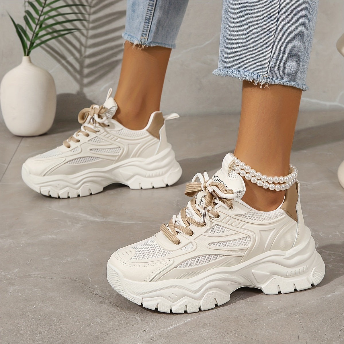 Mesh Chunky Sneakers