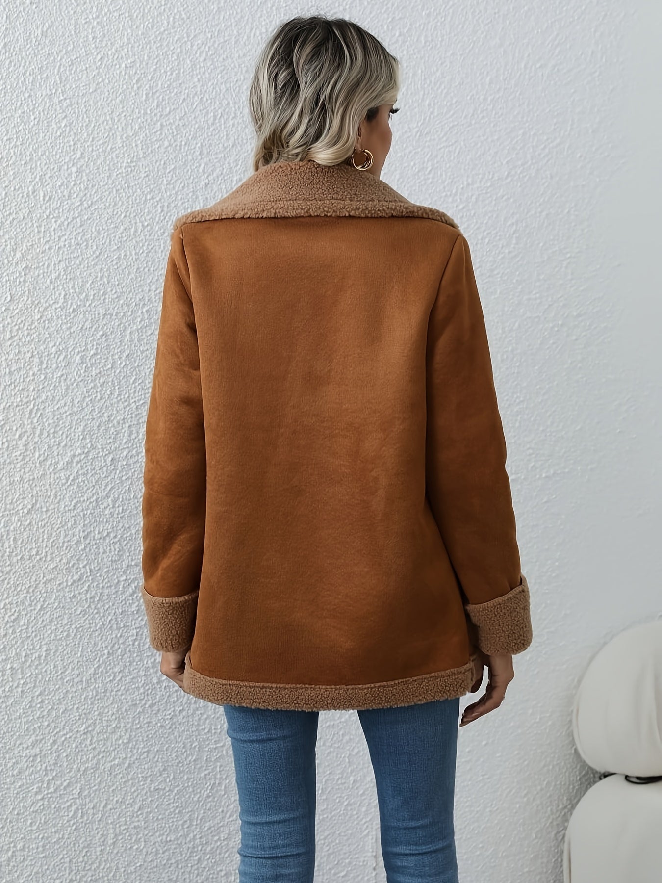 Elegant Faux Suede Jacket