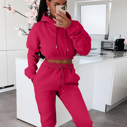 Casual Solid Two-piece Pants Set