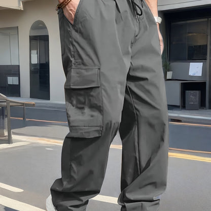 Stylish Solid Color Cargo Pants