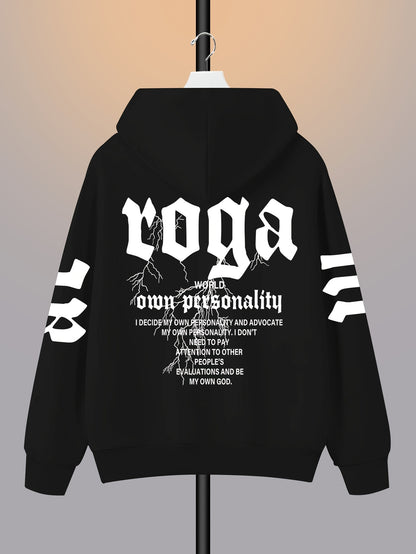 Casual Letter Print Hoodie