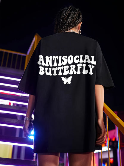 "Anti-Social Butterfly" Graphic Tee