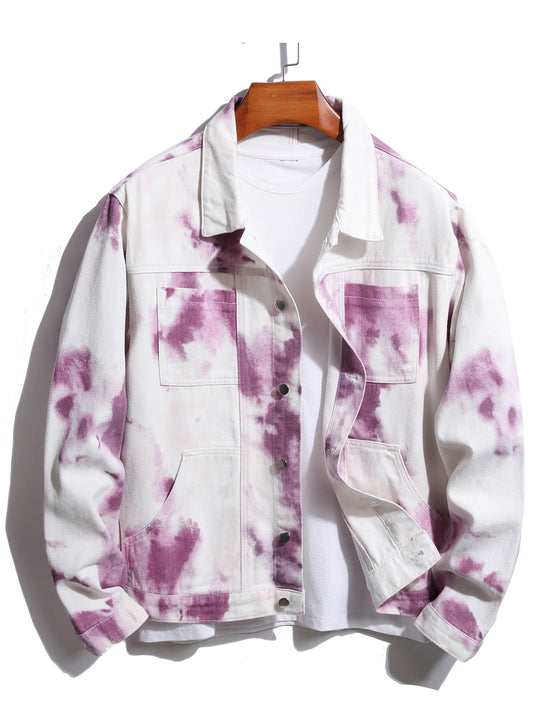 Fashion Tie-Dye Cotton Denim Jacket