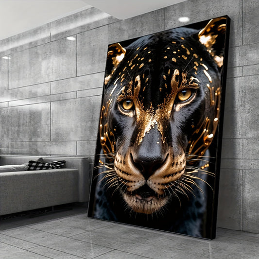 Frameless Leopard Print Canvas Wall Art