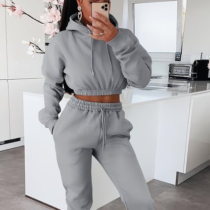 Casual Solid Two-piece Pants Set