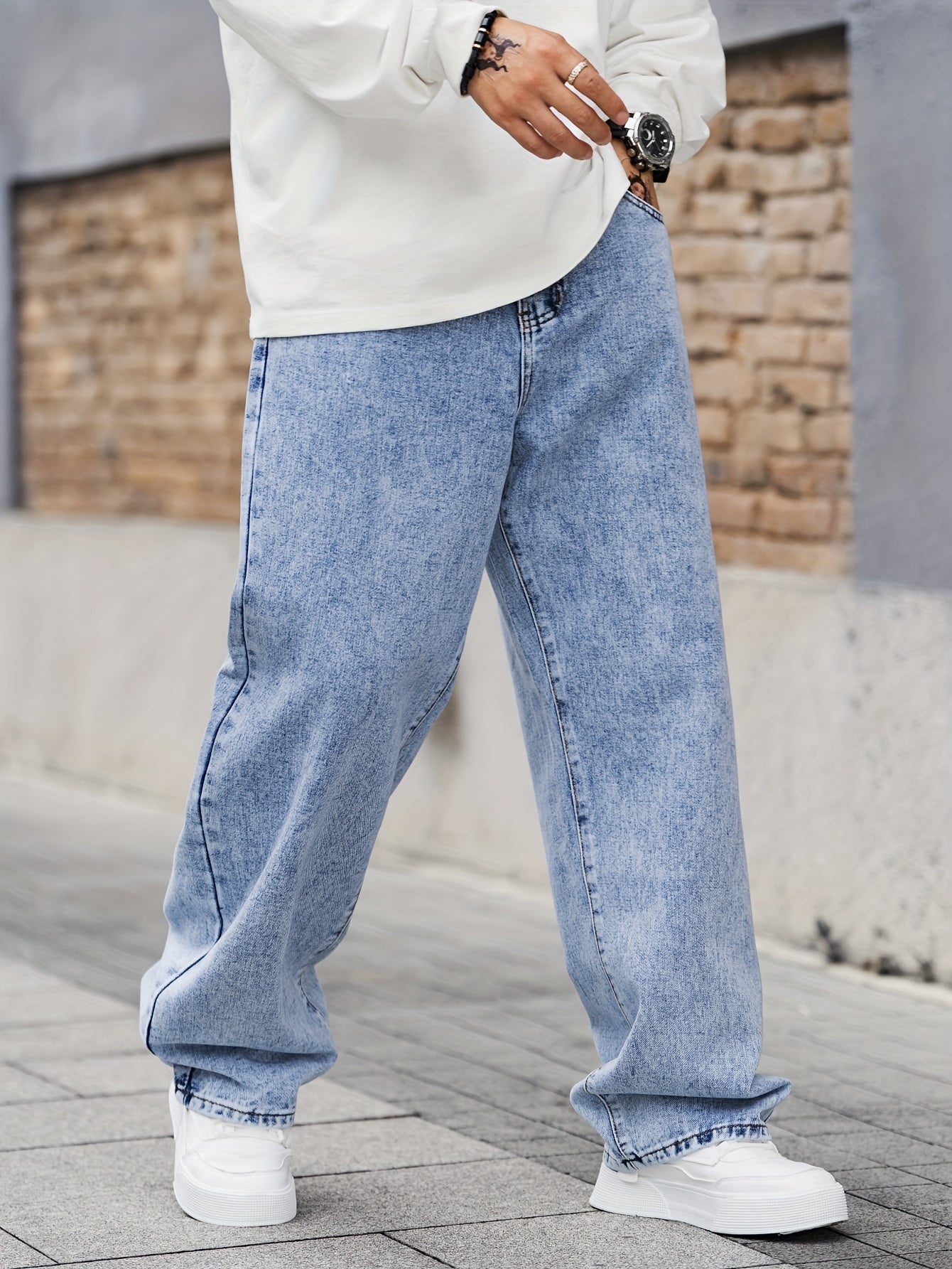 Loose Fit Wide Leg Jeans