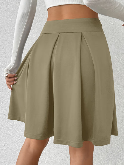 Polyester And Spandex Midi Skirt