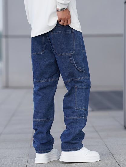 Casual Denim Jeans - Loose Fit