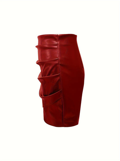 Elegant Solid Color Fashion Skirt