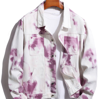 Fashion Tie-Dye Cotton Denim Jacket