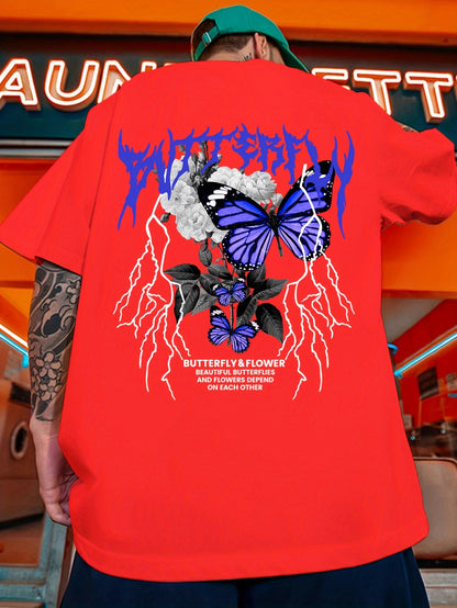 Gothic Butterfly Print T-Shirt