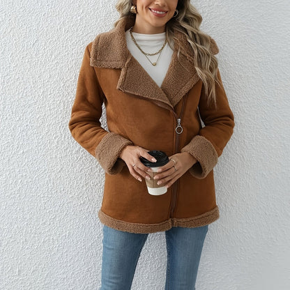 Elegant Faux Suede Jacket