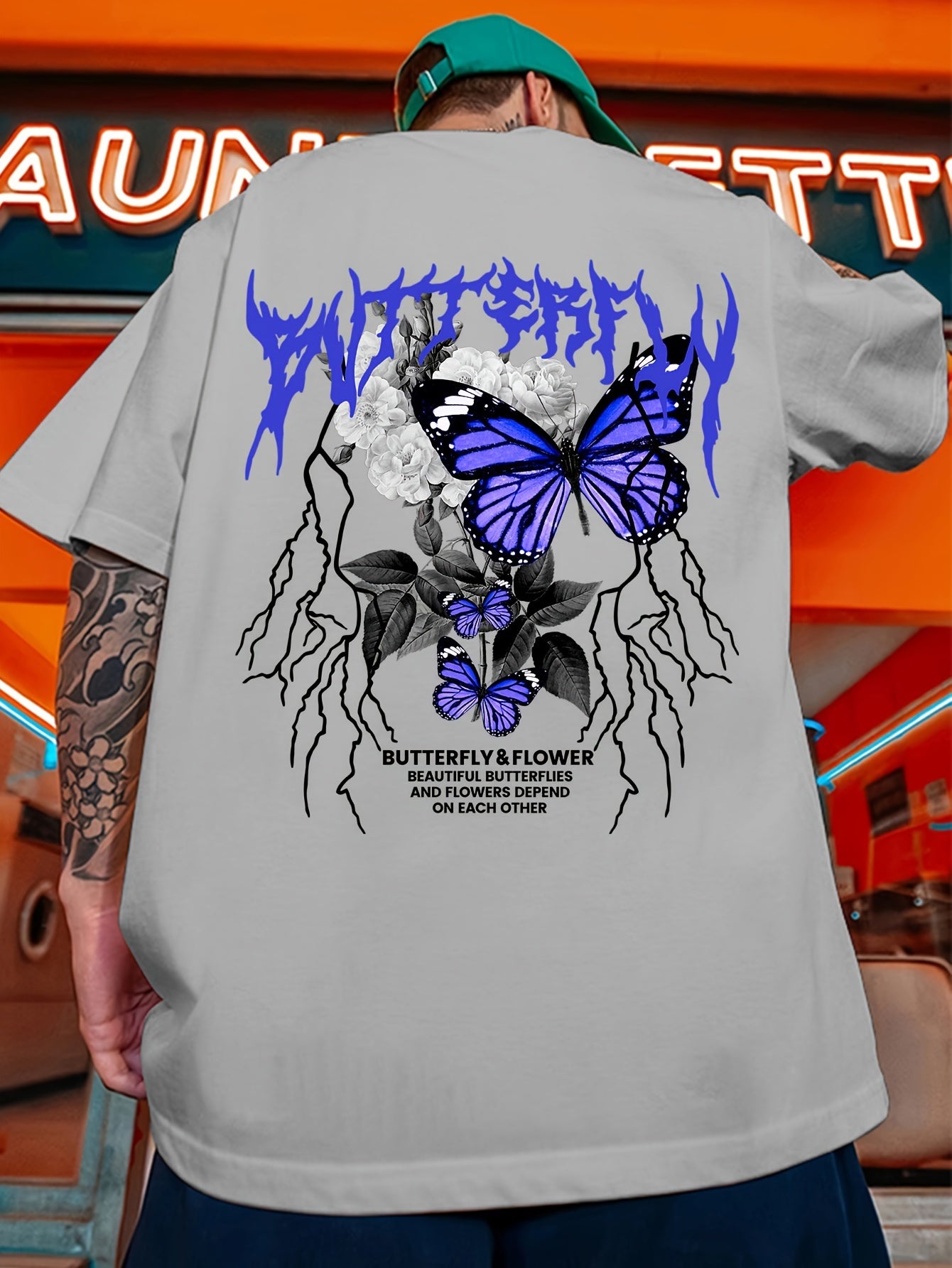 Gothic Butterfly Print T-Shirt