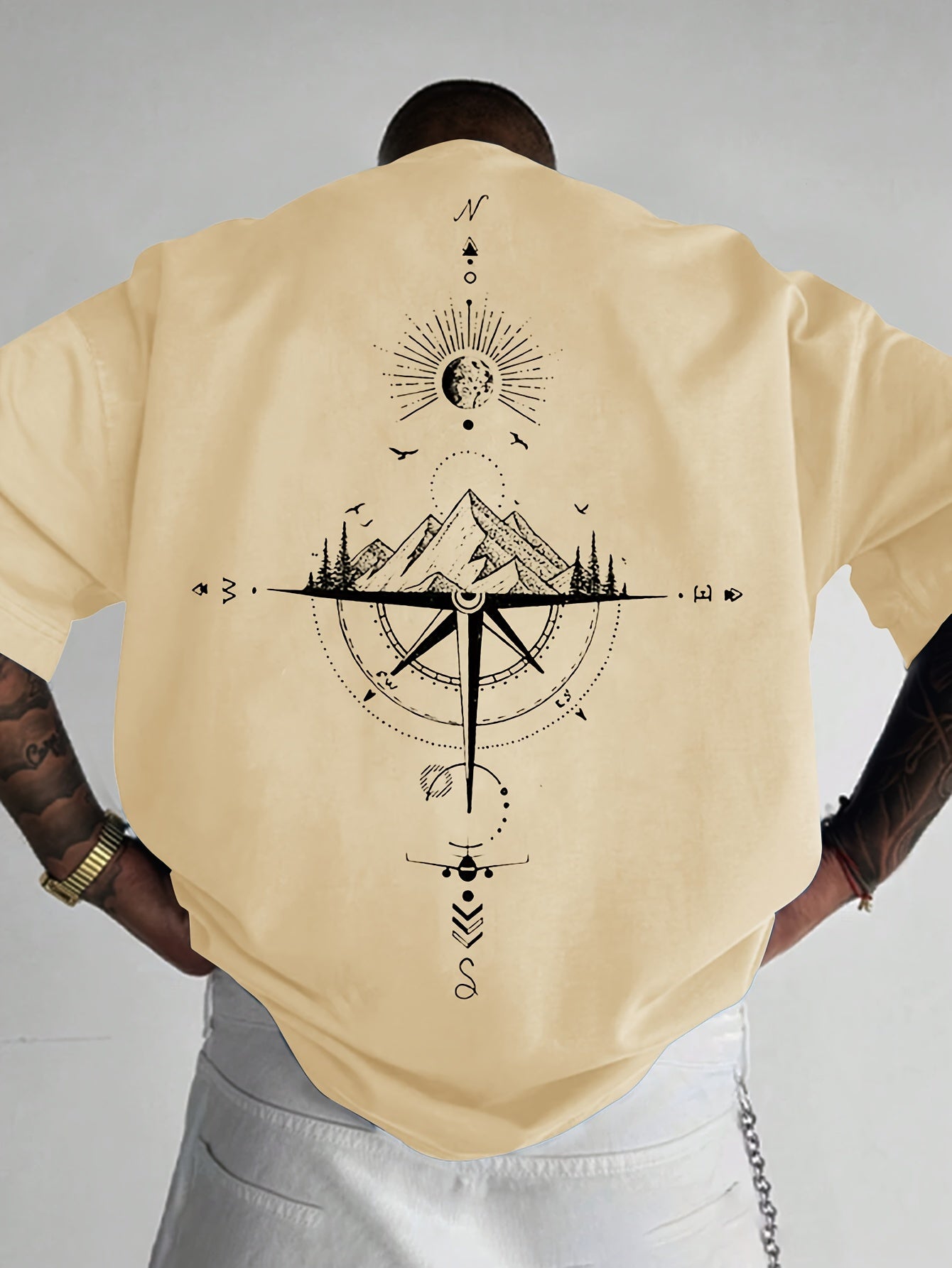 Compass Print T-Shirt