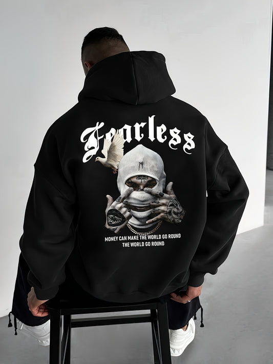 Street Style Fearless Graphic Hoodie