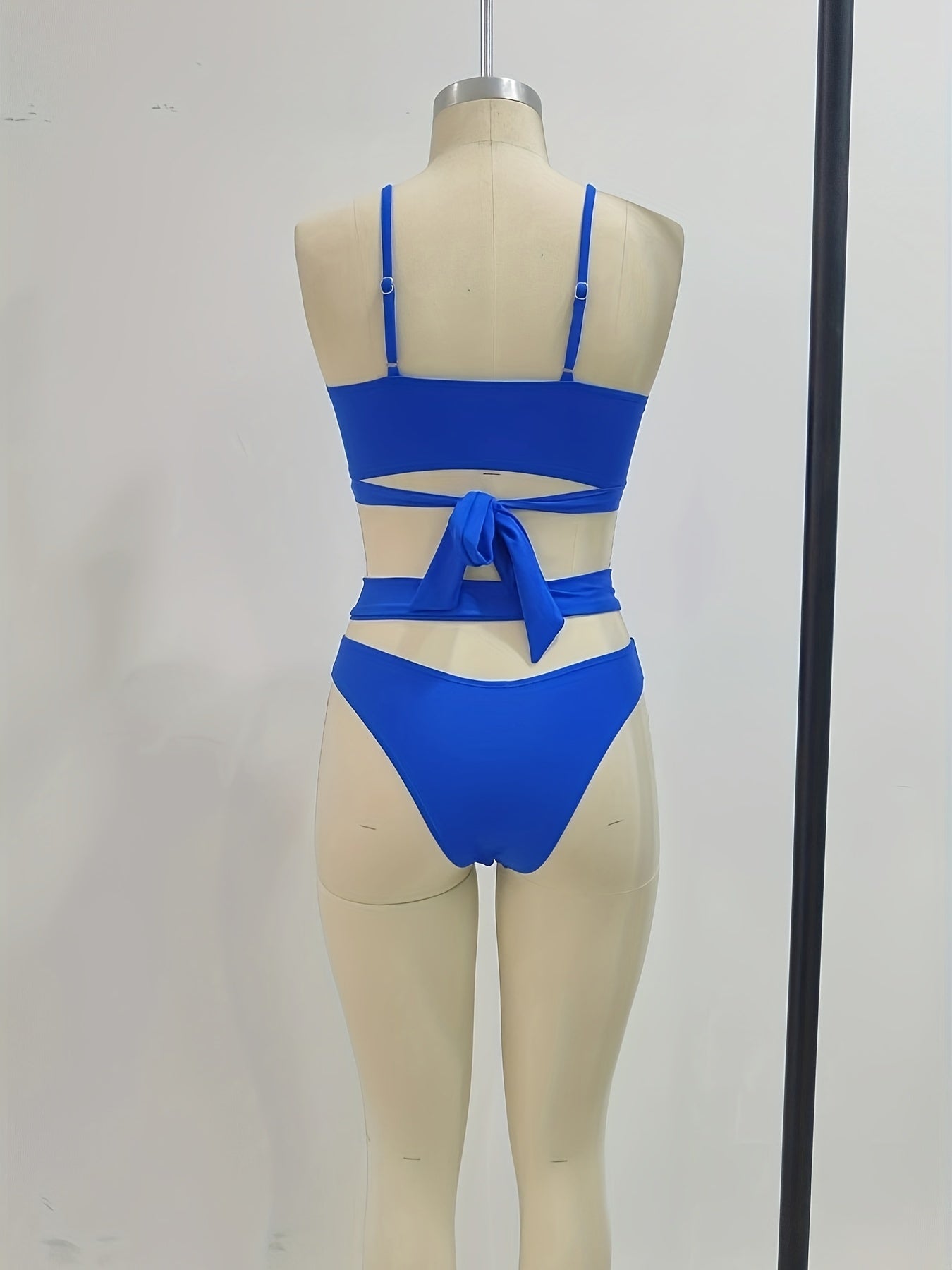 Solid Color 3 Piece Bikini Set