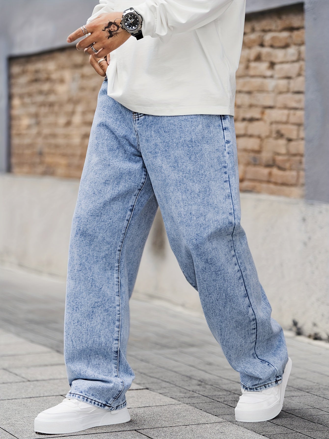 Loose Fit Wide Leg Jeans