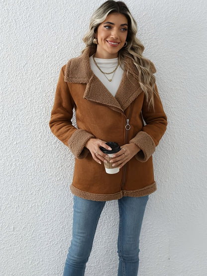 Elegant Faux Suede Jacket