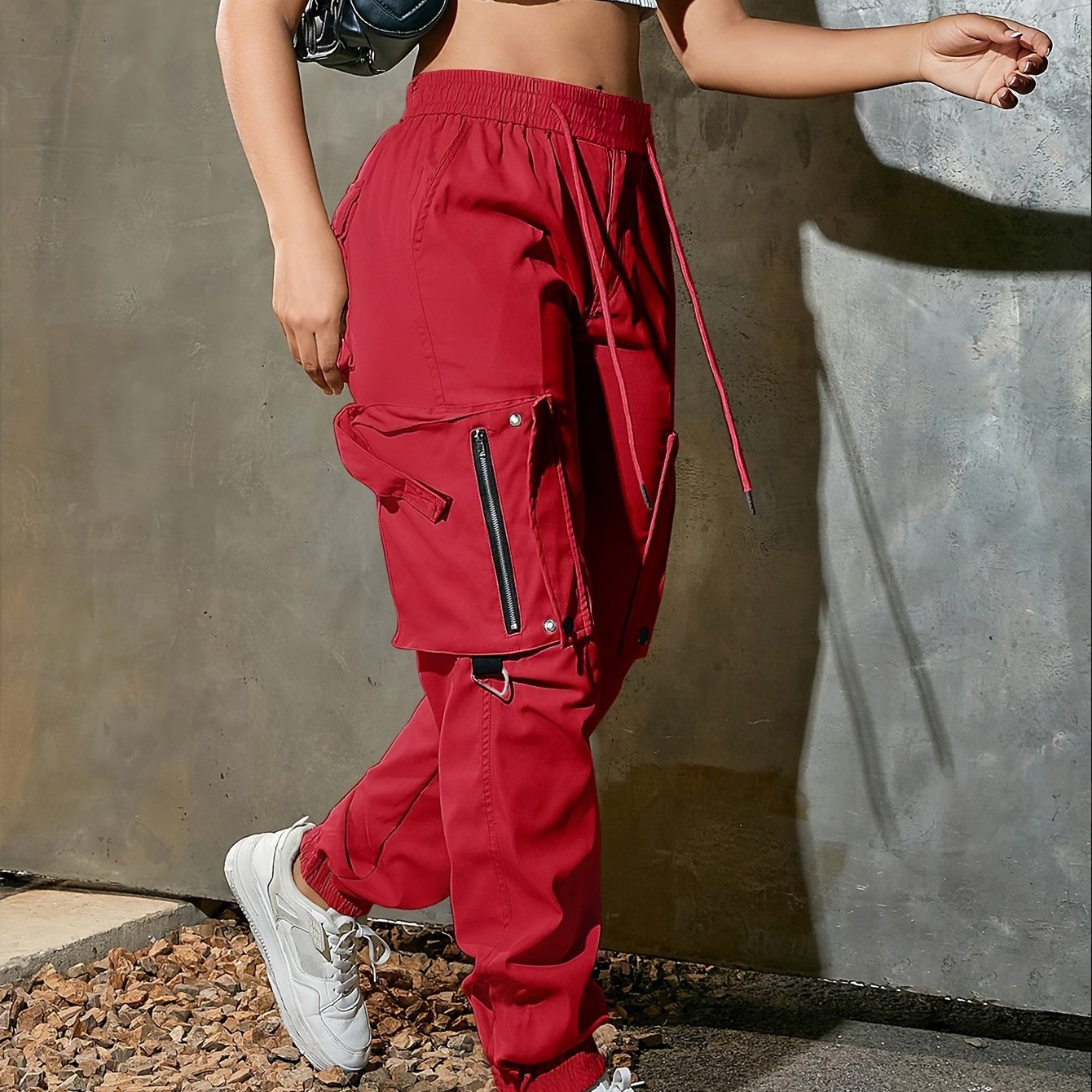 High-Waist Wide-Leg Cargo Pants