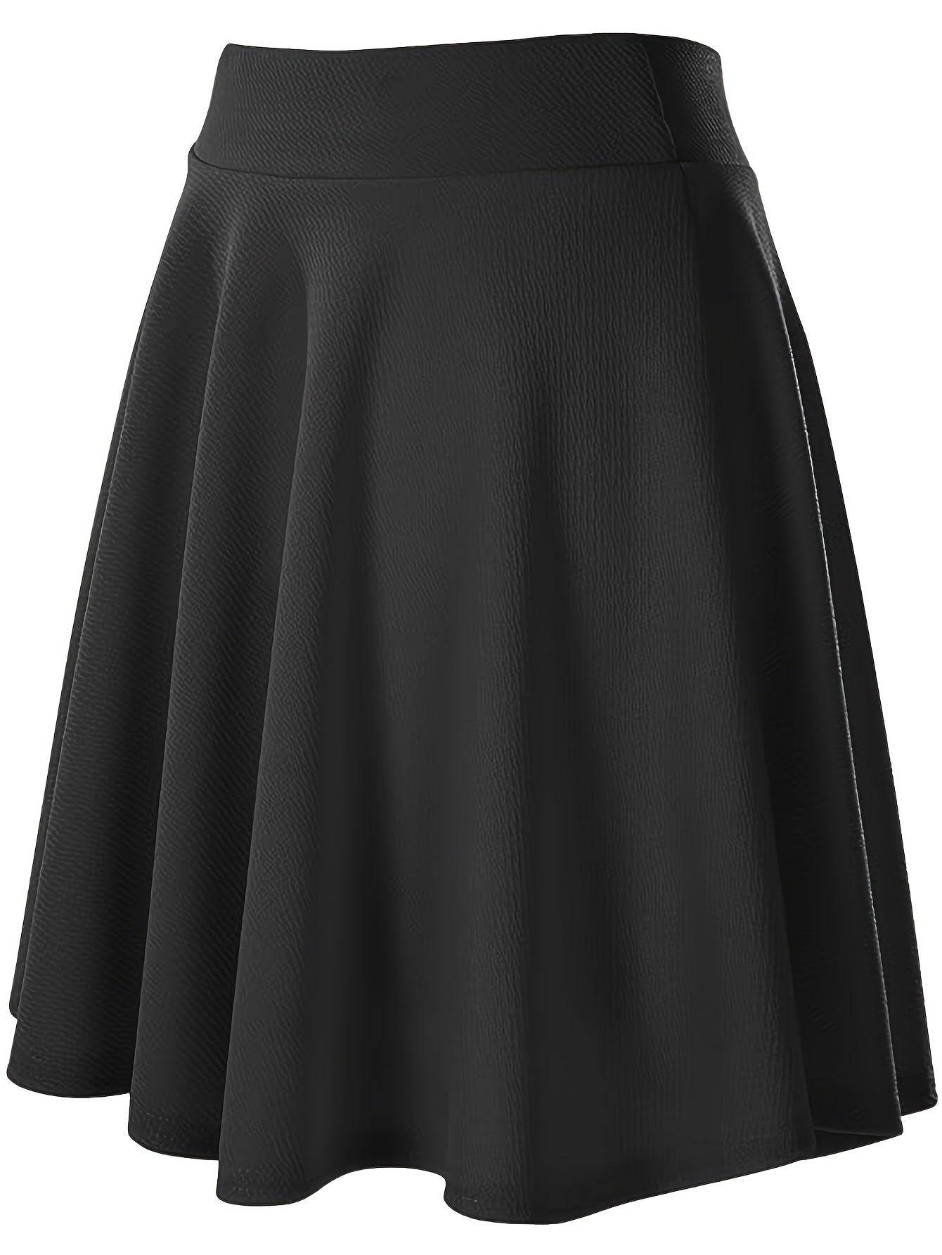 Solid Color High Waist Skirt