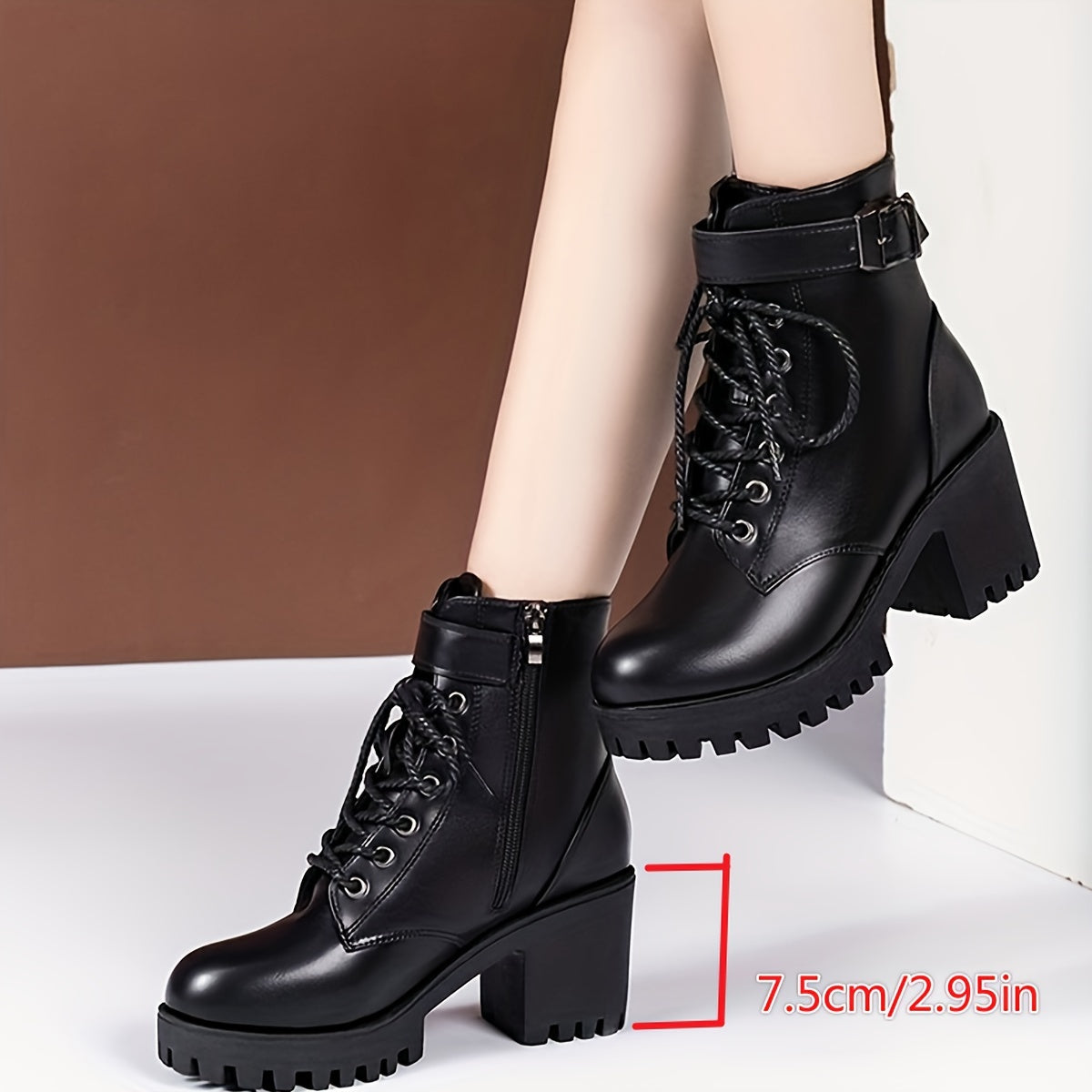 Fashion Chunky Heel Ankle Boots