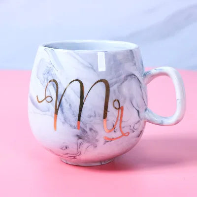 Creative Flamingo Marble Ceramic Mug