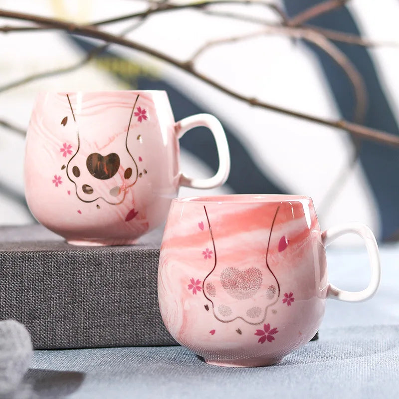 Creative Flamingo Marble Ceramic Mug