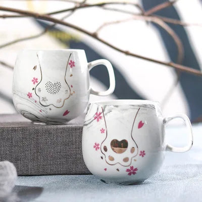 Creative Flamingo Marble Ceramic Mug