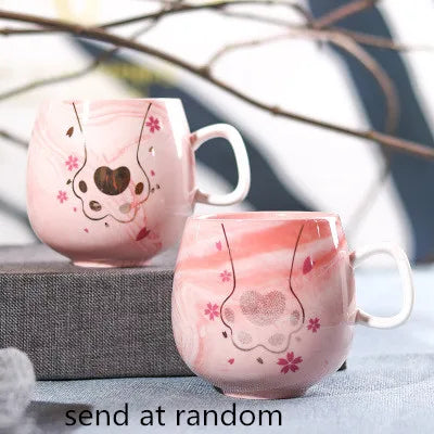 Creative Flamingo Marble Ceramic Mug