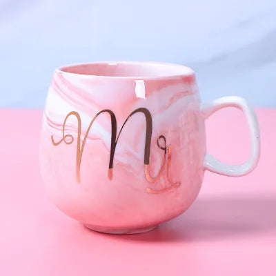 Creative Flamingo Marble Ceramic Mug