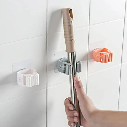 Punch-Free Wall-Mounted Mop Holder